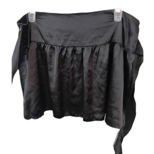 Cider Black Satin Skirt